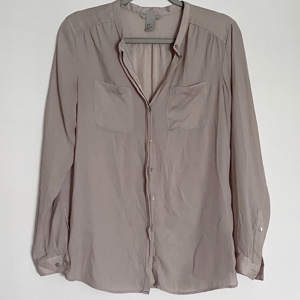 H&M Long Sleeve Button-Up Dress Shirt